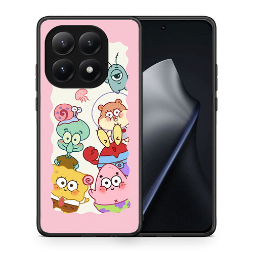 Θήκη Xiaomi 15T Cute Companion από τη Smartfits με σχέδιο στο πίσω μέρος και μαύρο περίβλημα | Xiaomi 15T Cute Companion case with colorful back and black bezels
