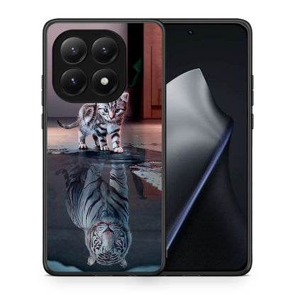 Θήκη Xiaomi 15T Tiger Cute από τη Smartfits με σχέδιο στο πίσω μέρος και μαύρο περίβλημα | Xiaomi 15T Tiger Cute case with colorful back and black bezels