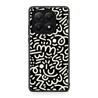 Xiaomi 15T Doodle Art Θήκη από τη Smartfits με σχέδιο στο πίσω μέρος και μαύρο περίβλημα | Smartphone case with colorful back and black bezels by Smartfits