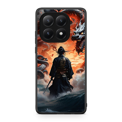 Xiaomi 15T Dragons Fight θήκη από τη Smartfits με σχέδιο στο πίσω μέρος και μαύρο περίβλημα | Smartphone case with colorful back and black bezels by Smartfits