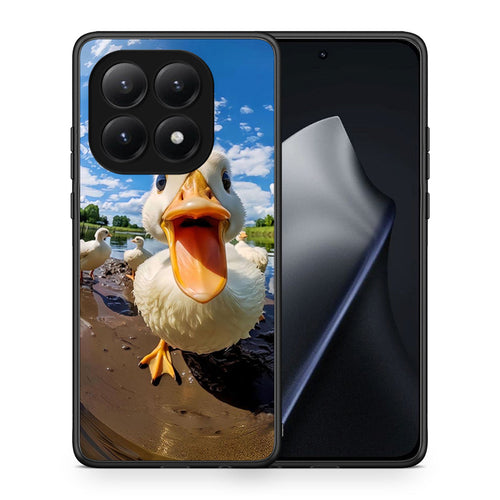 Θήκη Xiaomi 15T Duck Face από τη Smartfits με σχέδιο στο πίσω μέρος και μαύρο περίβλημα | Xiaomi 15T Duck Face case with colorful back and black bezels