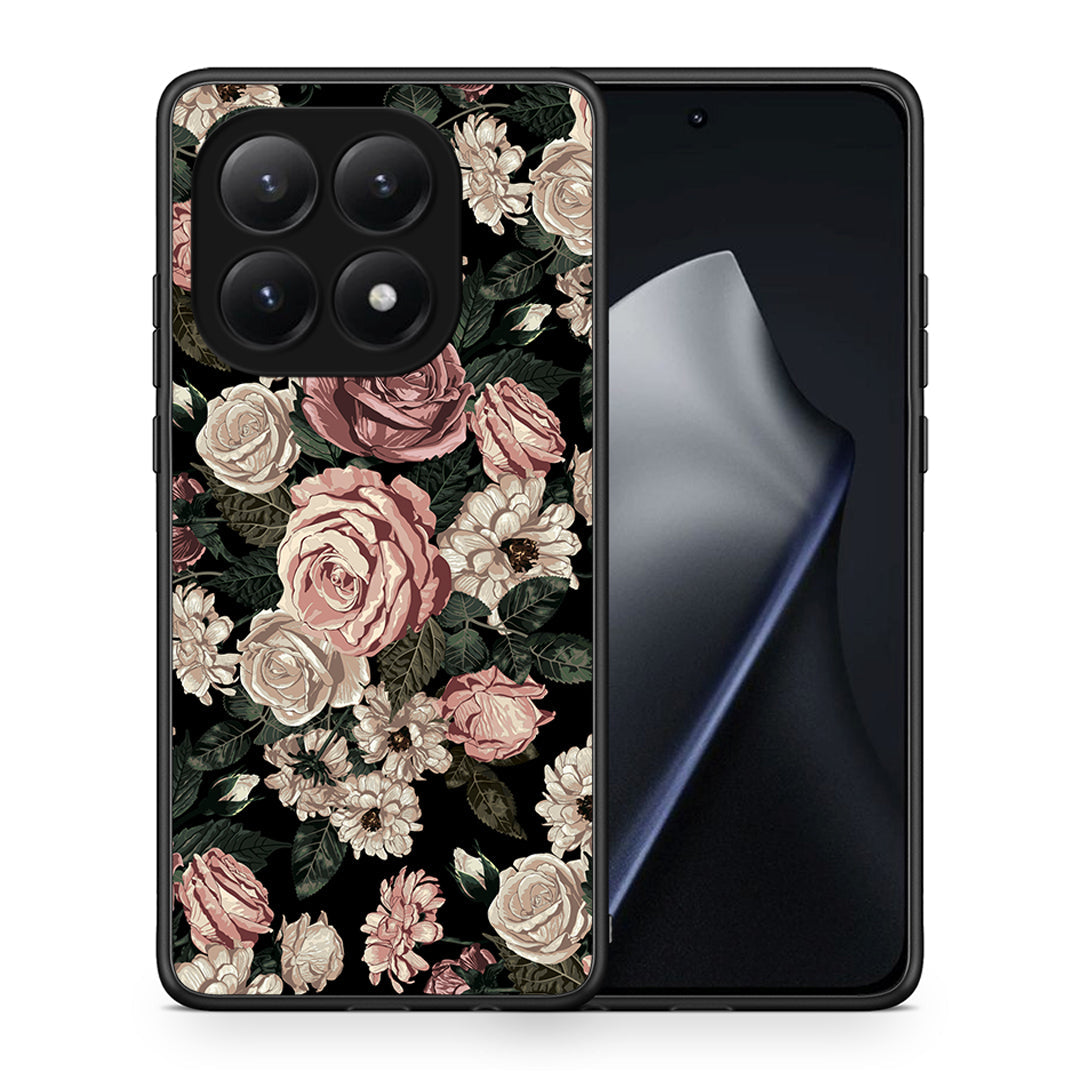 Θήκη Xiaomi 15T Wild Roses Flower από τη Smartfits με σχέδιο στο πίσω μέρος και μαύρο περίβλημα | Xiaomi 15T Wild Roses Flower case with colorful back and black bezels