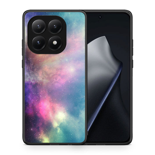 Θήκη Xiaomi 15T Rainbow Galaxy από τη Smartfits με σχέδιο στο πίσω μέρος και μαύρο περίβλημα | Xiaomi 15T Rainbow Galaxy case with colorful back and black bezels