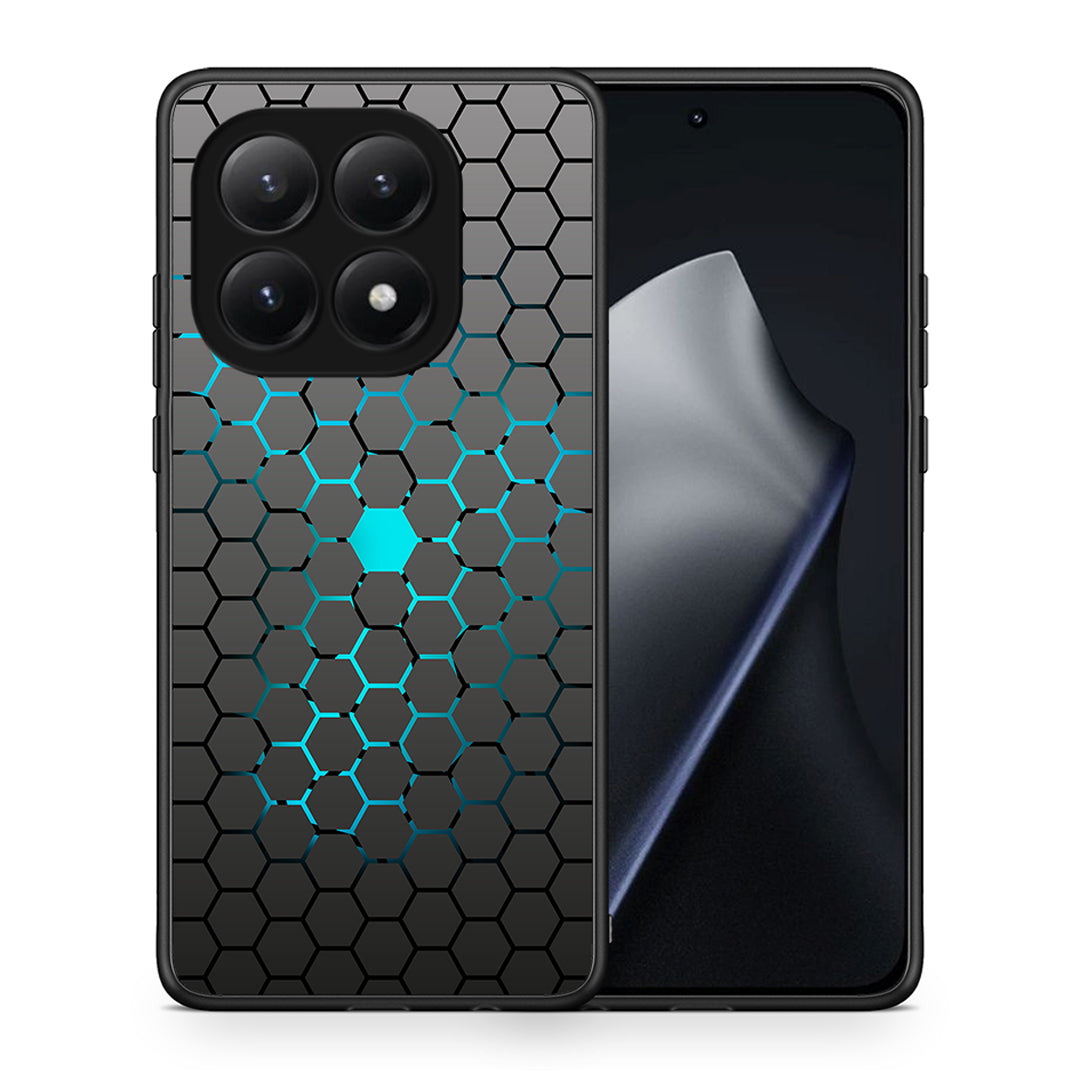 Θήκη Xiaomi 15T Hexagonal Geometric από τη Smartfits με σχέδιο στο πίσω μέρος και μαύρο περίβλημα | Xiaomi 15T Hexagonal Geometric case with colorful back and black bezels
