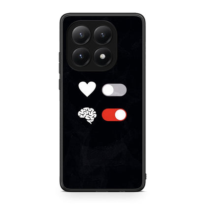 Xiaomi 15T Heart Vs Brain Θήκη Αγίου Βαλεντίνου από τη Smartfits με σχέδιο στο πίσω μέρος και μαύρο περίβλημα | Smartphone case with colorful back and black bezels by Smartfits