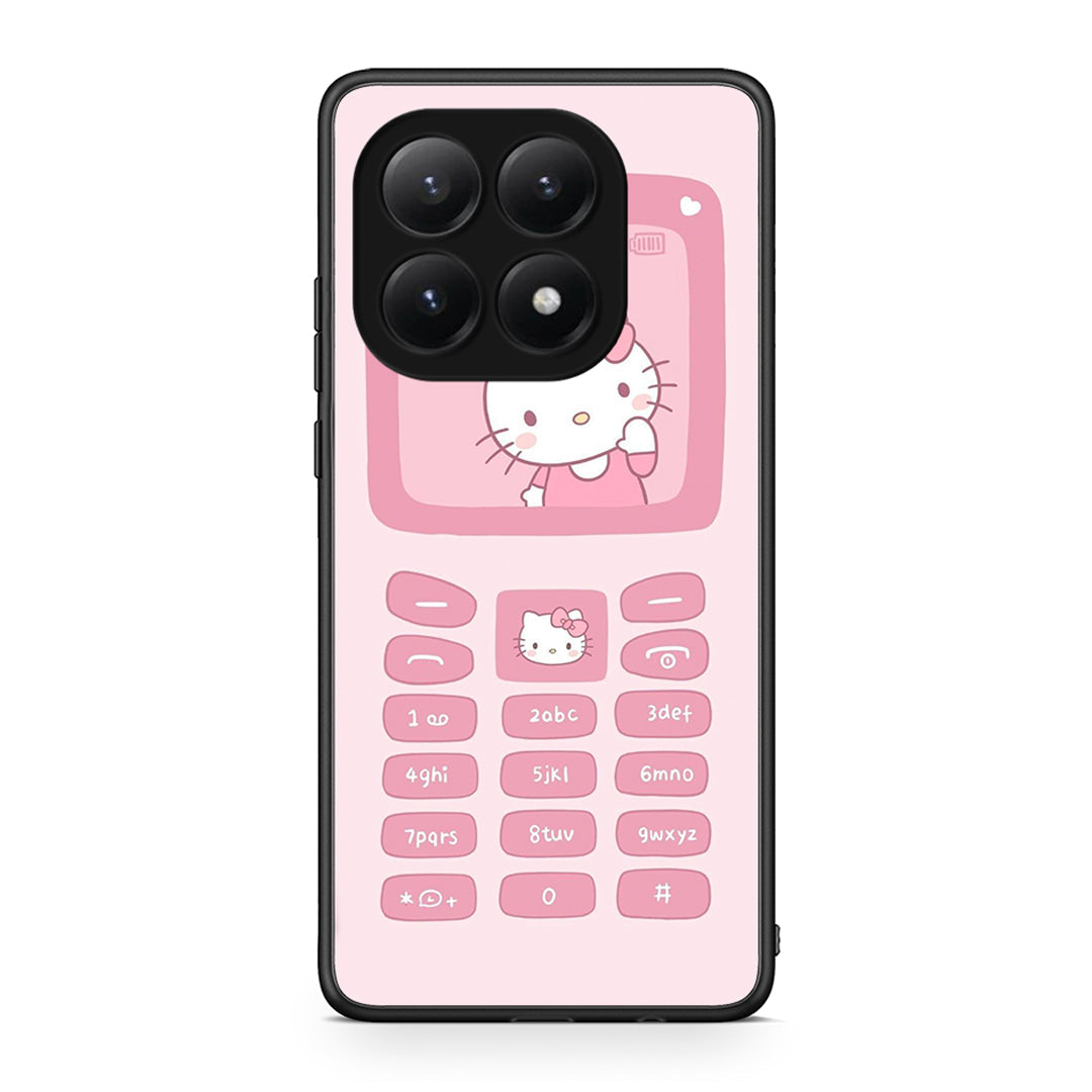 Xiaomi 15T Hello Kitten Θήκη Αγίου Βαλεντίνου από τη Smartfits με σχέδιο στο πίσω μέρος και μαύρο περίβλημα | Smartphone case with colorful back and black bezels by Smartfits