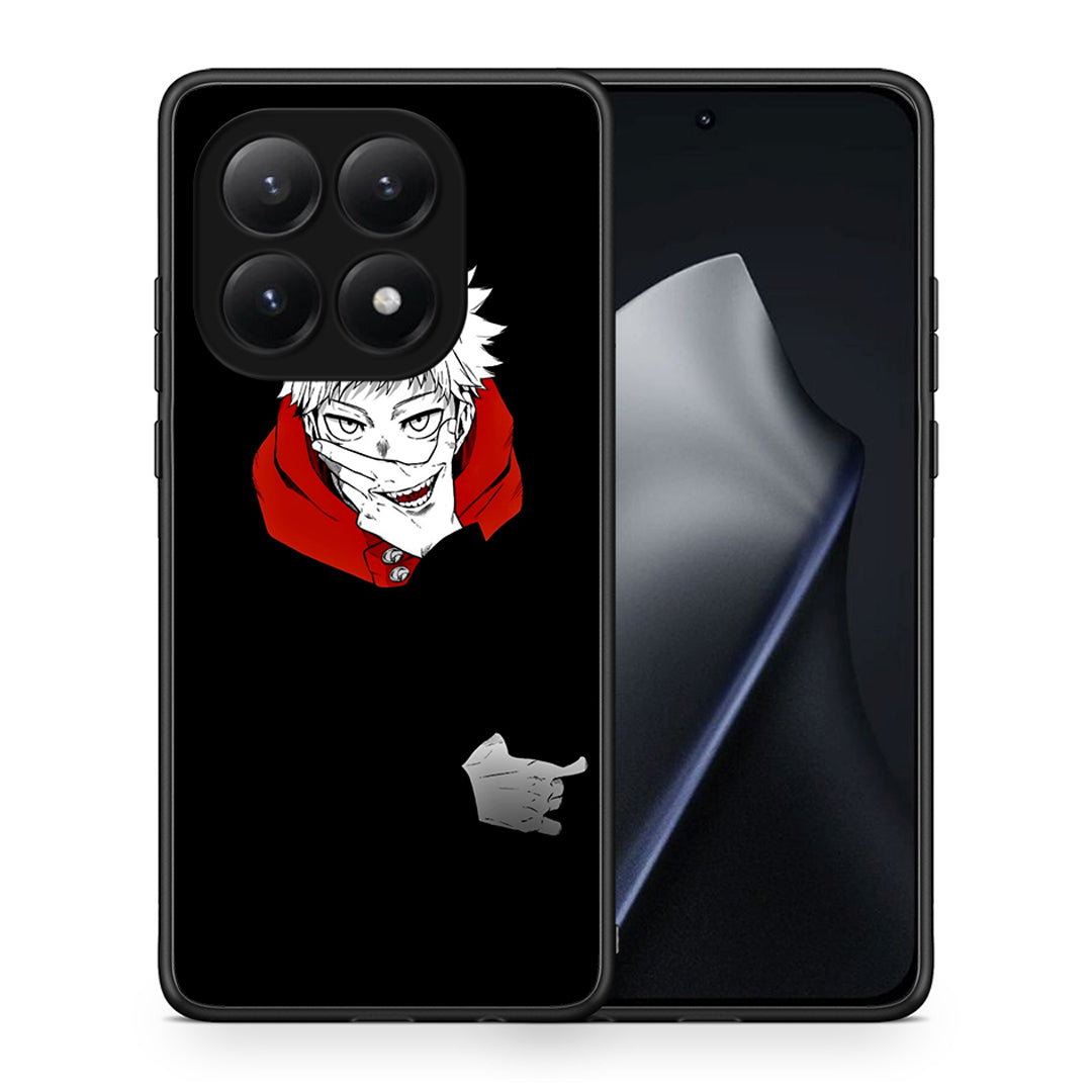 Θήκη Xiaomi 15T Itadori Anime από τη Smartfits με σχέδιο στο πίσω μέρος και μαύρο περίβλημα | Xiaomi 15T Itadori Anime case with colorful back and black bezels