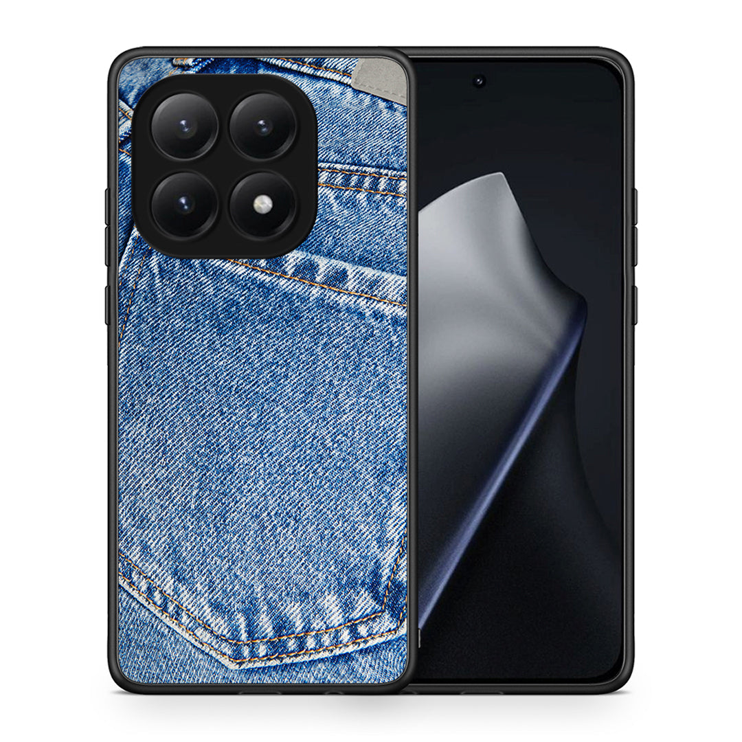 Θήκη Xiaomi 15T Jeans Pocket από τη Smartfits με σχέδιο στο πίσω μέρος και μαύρο περίβλημα | Xiaomi 15T Jeans Pocket case with colorful back and black bezels