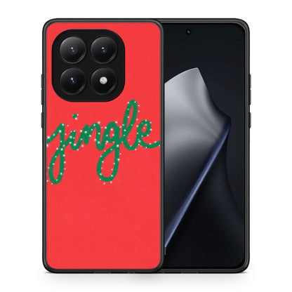 Θήκη Xiaomi 15T Jingle Xmas από τη Smartfits με σχέδιο στο πίσω μέρος και μαύρο περίβλημα | Xiaomi 15T Jingle Xmas case with colorful back and black bezels