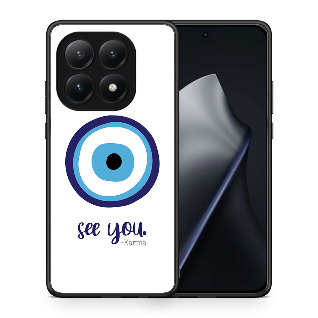 Θήκη Xiaomi 15T Karma Says από τη Smartfits με σχέδιο στο πίσω μέρος και μαύρο περίβλημα | Xiaomi 15T Karma Says case with colorful back and black bezels