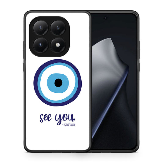 Θήκη Xiaomi 15T Karma Says από τη Smartfits με σχέδιο στο πίσω μέρος και μαύρο περίβλημα | Xiaomi 15T Karma Says case with colorful back and black bezels