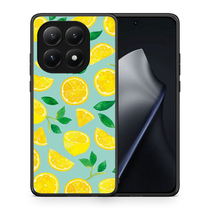 Θήκη Xiaomi 15T Lemons από τη Smartfits με σχέδιο στο πίσω μέρος και μαύρο περίβλημα | Xiaomi 15T Lemons case with colorful back and black bezels