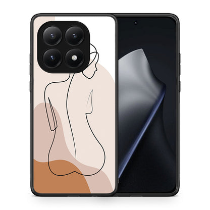 Θήκη Xiaomi 15T LineArt Woman από τη Smartfits με σχέδιο στο πίσω μέρος και μαύρο περίβλημα | Xiaomi 15T LineArt Woman case with colorful back and black bezels