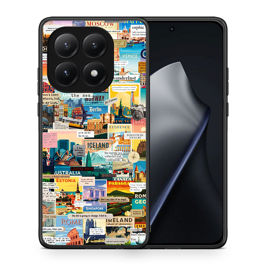 Θήκη Xiaomi 15T Live To Travel από τη Smartfits με σχέδιο στο πίσω μέρος και μαύρο περίβλημα | Xiaomi 15T Live To Travel case with colorful back and black bezels