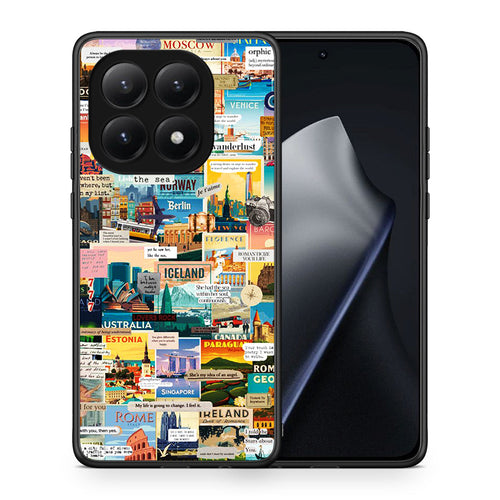Θήκη Xiaomi 15T Live To Travel από τη Smartfits με σχέδιο στο πίσω μέρος και μαύρο περίβλημα | Xiaomi 15T Live To Travel case with colorful back and black bezels