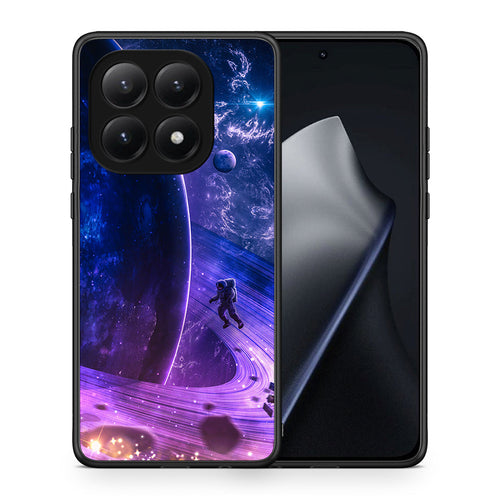 Θήκη Xiaomi 15T Lost Astronaut από τη Smartfits με σχέδιο στο πίσω μέρος και μαύρο περίβλημα | Xiaomi 15T Lost Astronaut case with colorful back and black bezels
