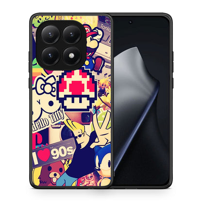 Θήκη Xiaomi 15T Love The 90s από τη Smartfits με σχέδιο στο πίσω μέρος και μαύρο περίβλημα | Xiaomi 15T Love The 90s case with colorful back and black bezels