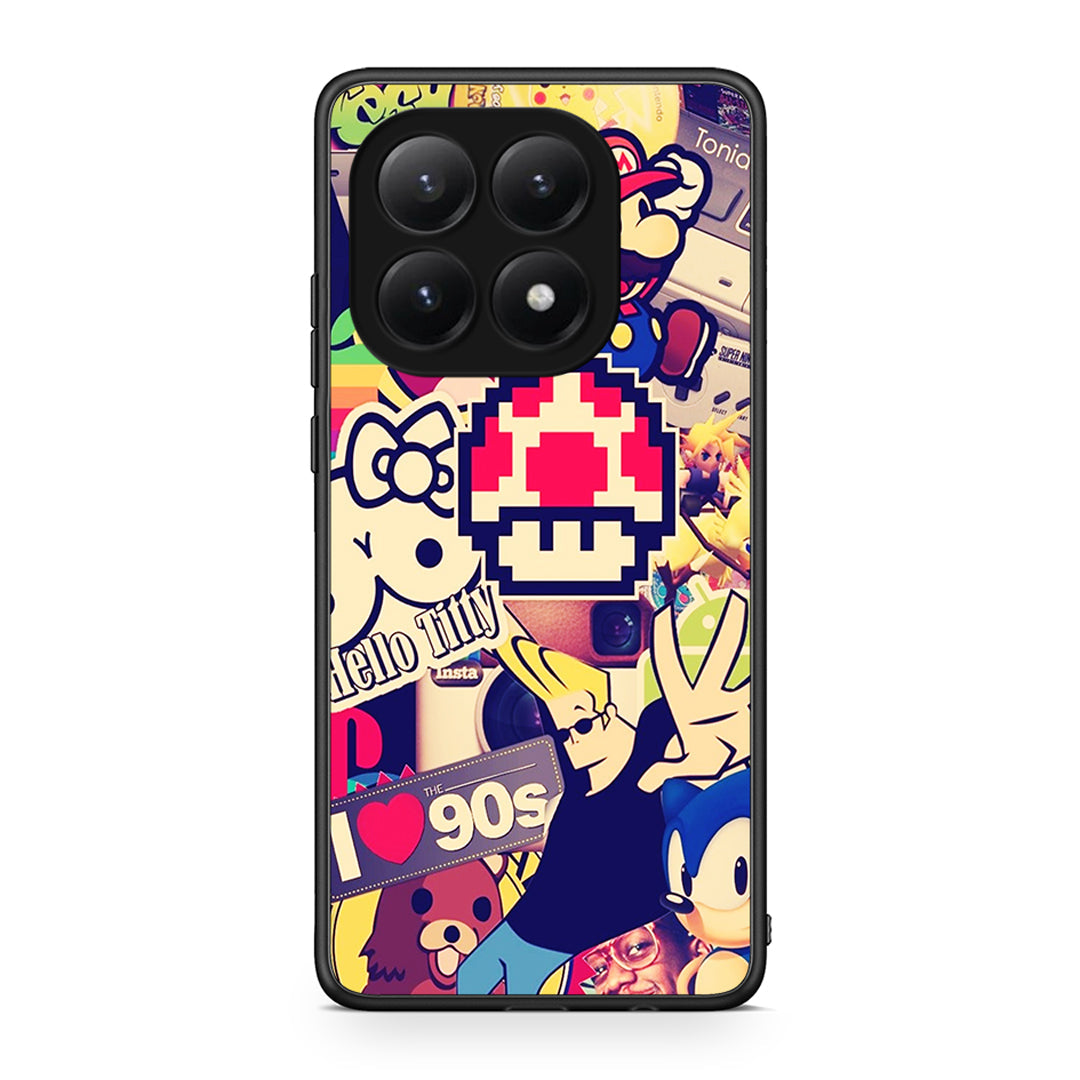 Xiaomi 15T Love The 90s θήκη από τη Smartfits με σχέδιο στο πίσω μέρος και μαύρο περίβλημα | Smartphone case with colorful back and black bezels by Smartfits