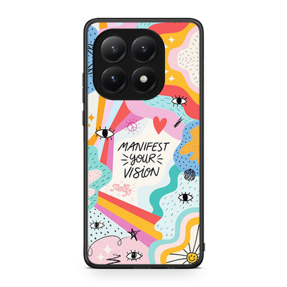Xiaomi 15T Manifest Your Vision θήκη από τη Smartfits με σχέδιο στο πίσω μέρος και μαύρο περίβλημα | Smartphone case with colorful back and black bezels by Smartfits