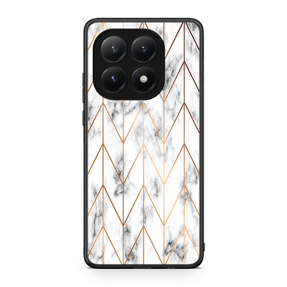 44 - Xiaomi 15T Gold Geometric Marble case, cover, bumper