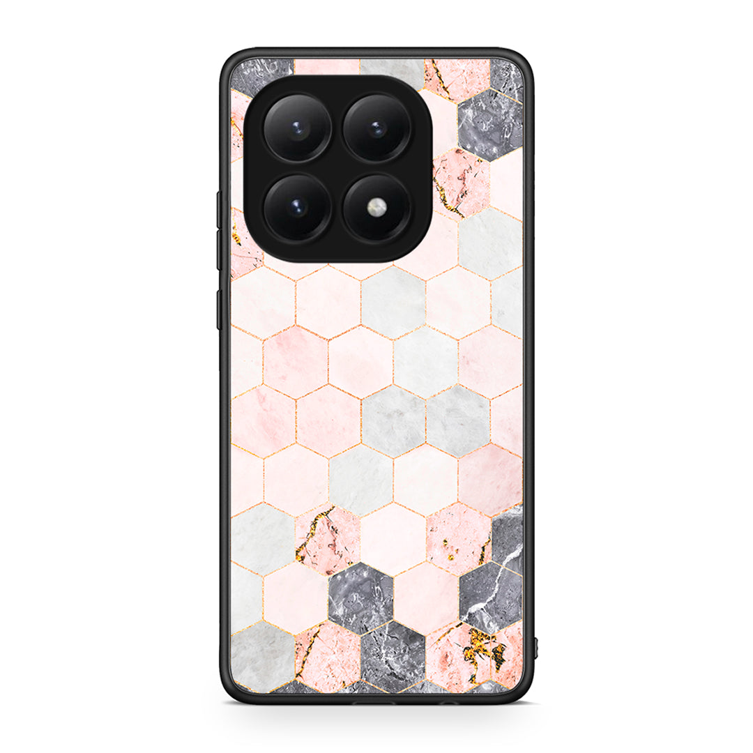 4 - Xiaomi 15T Hexagon Pink Marble case, cover, bumper