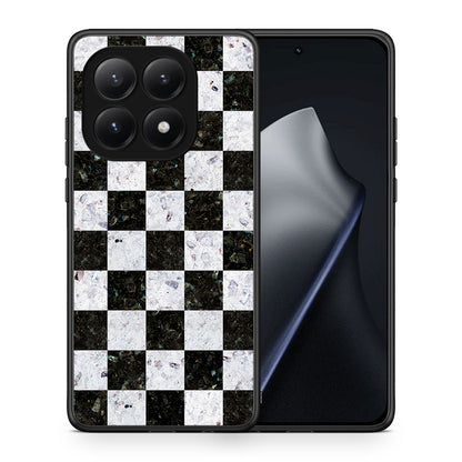 Θήκη Xiaomi 15T Square Geometric Marble από τη Smartfits με σχέδιο στο πίσω μέρος και μαύρο περίβλημα | Xiaomi 15T Square Geometric Marble case with colorful back and black bezels