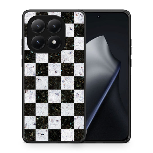 Θήκη Xiaomi 15T Square Geometric Marble από τη Smartfits με σχέδιο στο πίσω μέρος και μαύρο περίβλημα | Xiaomi 15T Square Geometric Marble case with colorful back and black bezels