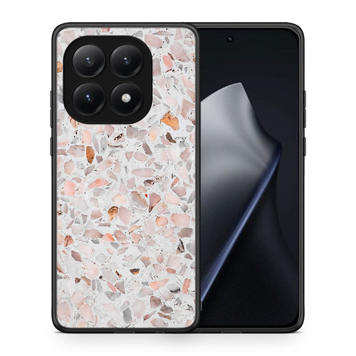 Θήκη Xiaomi 15T Marble Terrazzo από τη Smartfits με σχέδιο στο πίσω μέρος και μαύρο περίβλημα | Xiaomi 15T Marble Terrazzo case with colorful back and black bezels