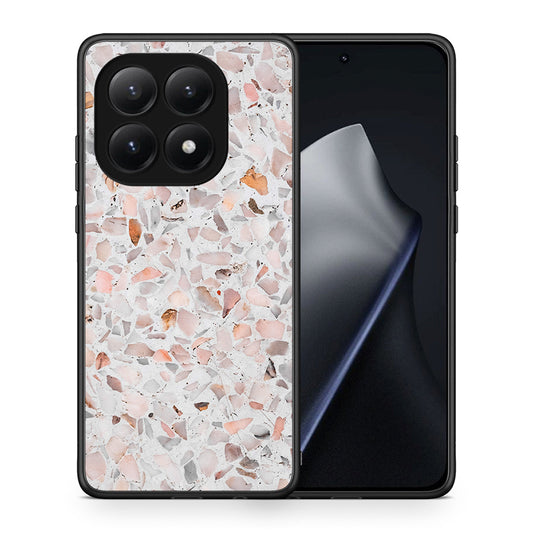 Θήκη Xiaomi 15T Marble Terrazzo από τη Smartfits με σχέδιο στο πίσω μέρος και μαύρο περίβλημα | Xiaomi 15T Marble Terrazzo case with colorful back and black bezels