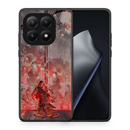 Θήκη Xiaomi 15T Nezuko Kamado από τη Smartfits με σχέδιο στο πίσω μέρος και μαύρο περίβλημα | Xiaomi 15T Nezuko Kamado case with colorful back and black bezels
