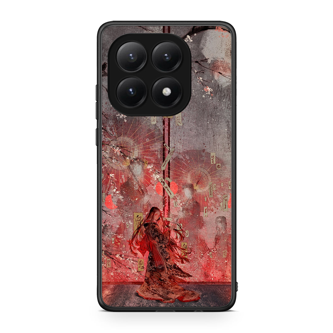 Xiaomi 15T Nezuko Kamado θήκη από τη Smartfits με σχέδιο στο πίσω μέρος και μαύρο περίβλημα | Smartphone case with colorful back and black bezels by Smartfits