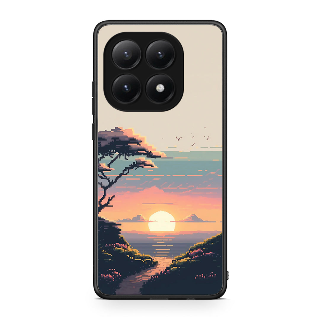 Xiaomi 15T Pixel Sunset Θήκη από τη Smartfits με σχέδιο στο πίσω μέρος και μαύρο περίβλημα | Smartphone case with colorful back and black bezels by Smartfits