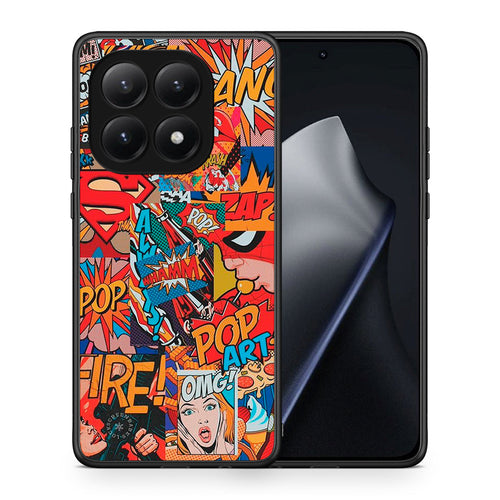 Θήκη Xiaomi 15T PopArt OMG από τη Smartfits με σχέδιο στο πίσω μέρος και μαύρο περίβλημα | Xiaomi 15T PopArt OMG case with colorful back and black bezels