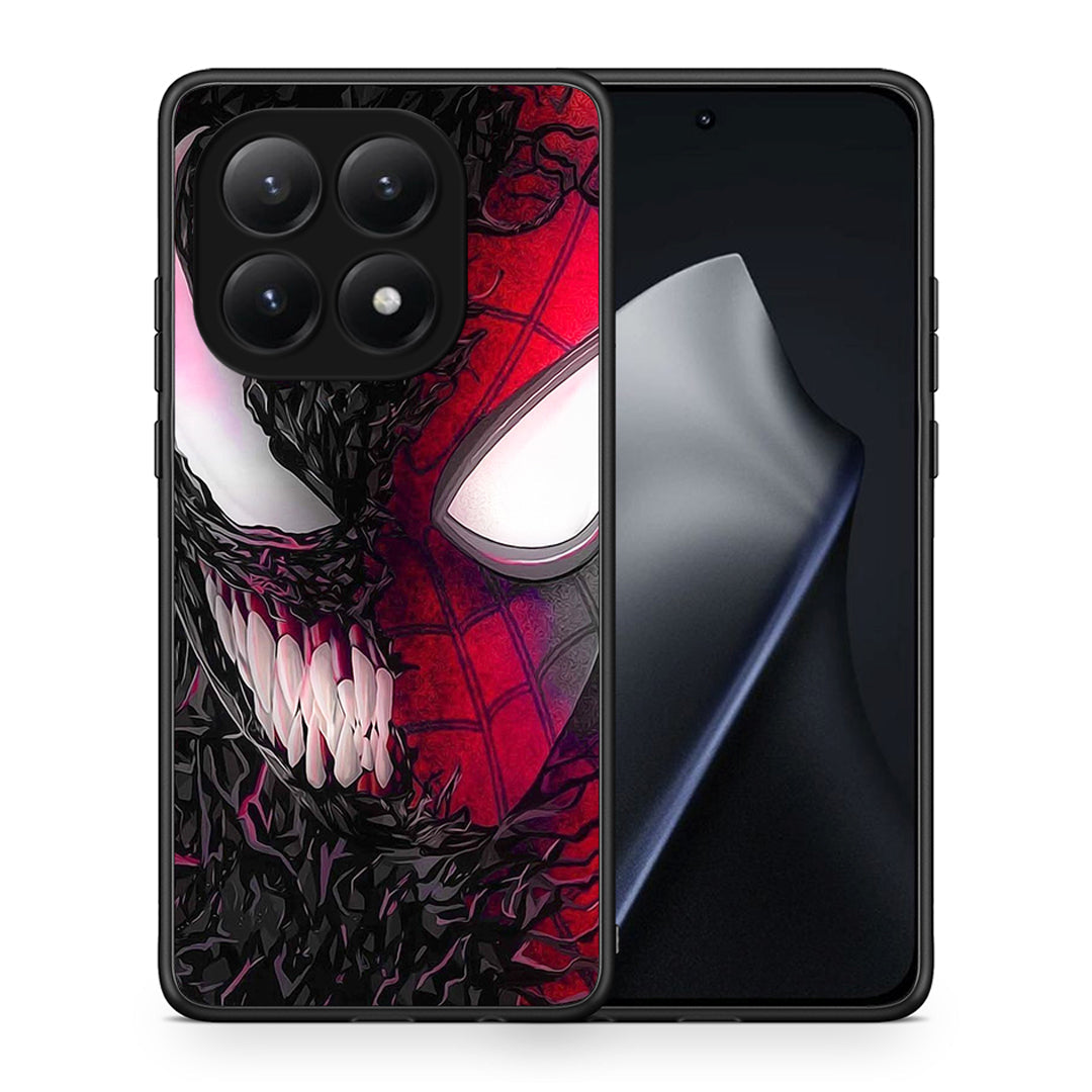 Θήκη Xiaomi 15T SpiderVenom PopArt από τη Smartfits με σχέδιο στο πίσω μέρος και μαύρο περίβλημα | Xiaomi 15T SpiderVenom PopArt case with colorful back and black bezels
