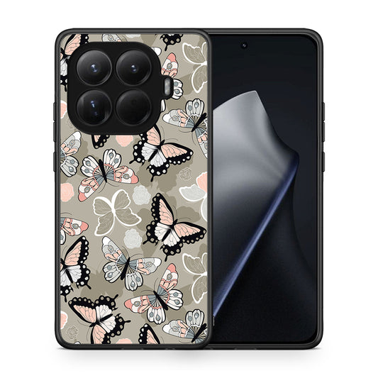 Θήκη Xiaomi 15T Pro Butterflies Boho από τη Smartfits με σχέδιο στο πίσω μέρος και μαύρο περίβλημα | Xiaomi 15T Pro Butterflies Boho case with colorful back and black bezels