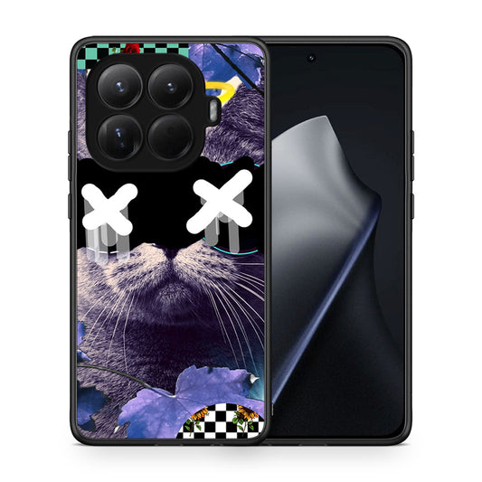 Θήκη Xiaomi 15T Pro Cat Collage από τη Smartfits με σχέδιο στο πίσω μέρος και μαύρο περίβλημα | Xiaomi 15T Pro Cat Collage case with colorful back and black bezels