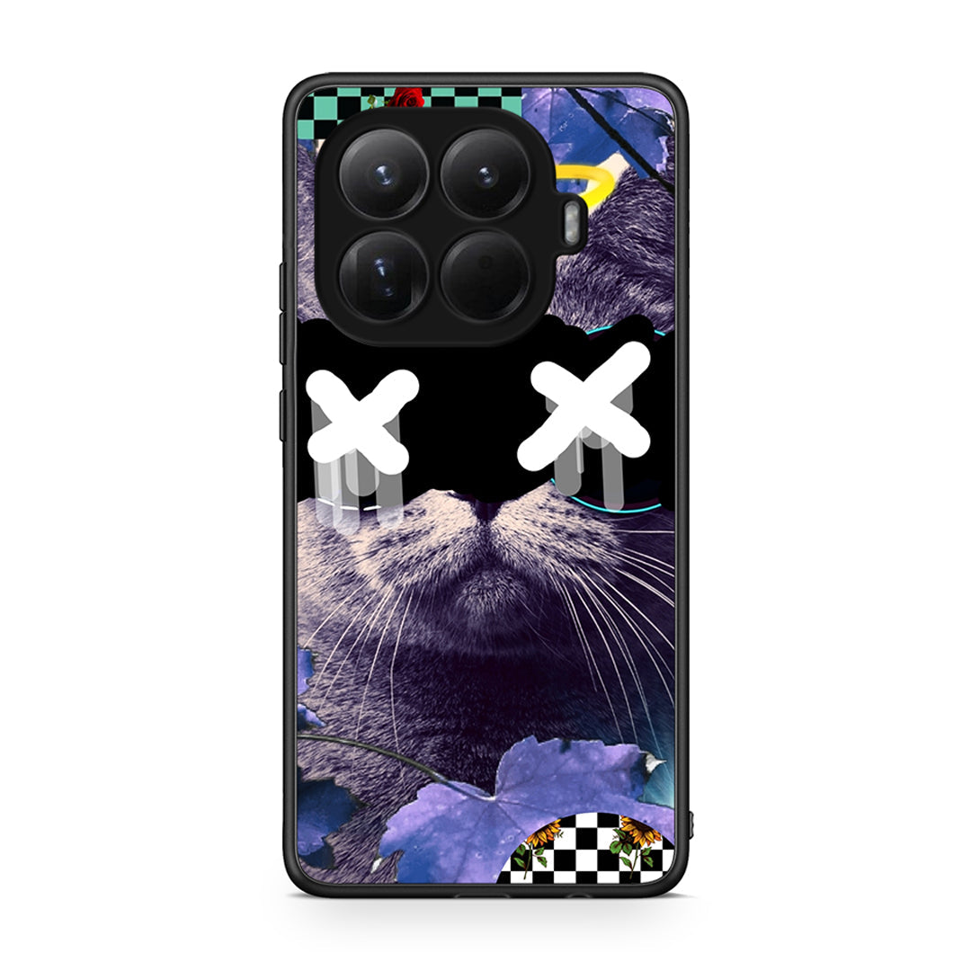 Xiaomi 15T Pro Cat Collage θήκη από τη Smartfits με σχέδιο στο πίσω μέρος και μαύρο περίβλημα | Smartphone case with colorful back and black bezels by Smartfits