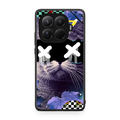 Xiaomi 15T Pro Cat Collage θήκη από τη Smartfits με σχέδιο στο πίσω μέρος και μαύρο περίβλημα | Smartphone case with colorful back and black bezels by Smartfits