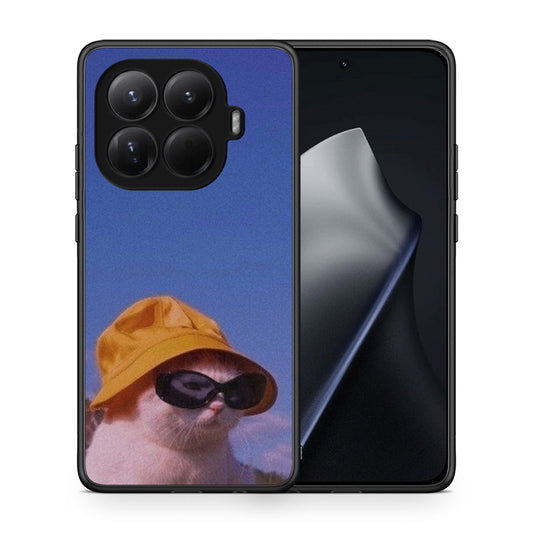 Θήκη Xiaomi 15T Pro Cat Diva από τη Smartfits με σχέδιο στο πίσω μέρος και μαύρο περίβλημα | Xiaomi 15T Pro Cat Diva case with colorful back and black bezels