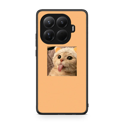 Xiaomi 15T Pro Cat Tongue θήκη από τη Smartfits με σχέδιο στο πίσω μέρος και μαύρο περίβλημα | Smartphone case with colorful back and black bezels by Smartfits