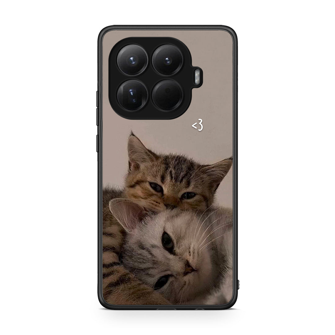 Xiaomi 15T Pro Cats In Love Θήκη από τη Smartfits με σχέδιο στο πίσω μέρος και μαύρο περίβλημα | Smartphone case with colorful back and black bezels by Smartfits