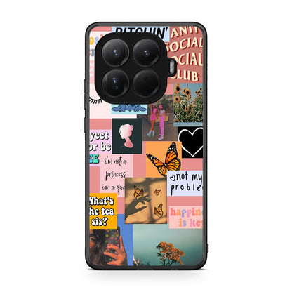 Xiaomi 15T Pro Collage Bitchin Θήκη Αγίου Βαλεντίνου από τη Smartfits με σχέδιο στο πίσω μέρος και μαύρο περίβλημα | Smartphone case with colorful back and black bezels by Smartfits