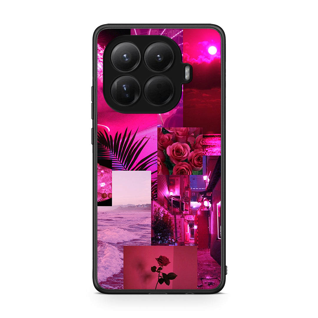 Xiaomi 15T Pro Collage Red Roses Θήκη Αγίου Βαλεντίνου από τη Smartfits με σχέδιο στο πίσω μέρος και μαύρο περίβλημα | Smartphone case with colorful back and black bezels by Smartfits