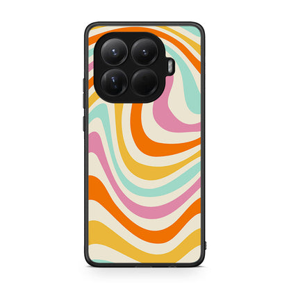 Xiaomi 15T Pro Colourful Waves θήκη από τη Smartfits με σχέδιο στο πίσω μέρος και μαύρο περίβλημα | Smartphone case with colorful back and black bezels by Smartfits