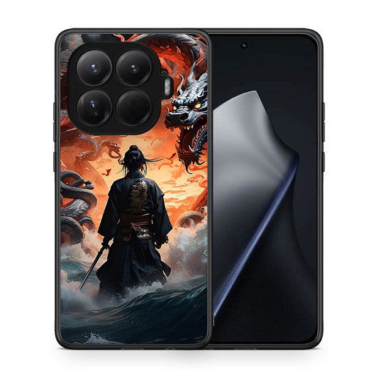 Θήκη Xiaomi 15T Pro Dragons Fight από τη Smartfits με σχέδιο στο πίσω μέρος και μαύρο περίβλημα | Xiaomi 15T Pro Dragons Fight case with colorful back and black bezels