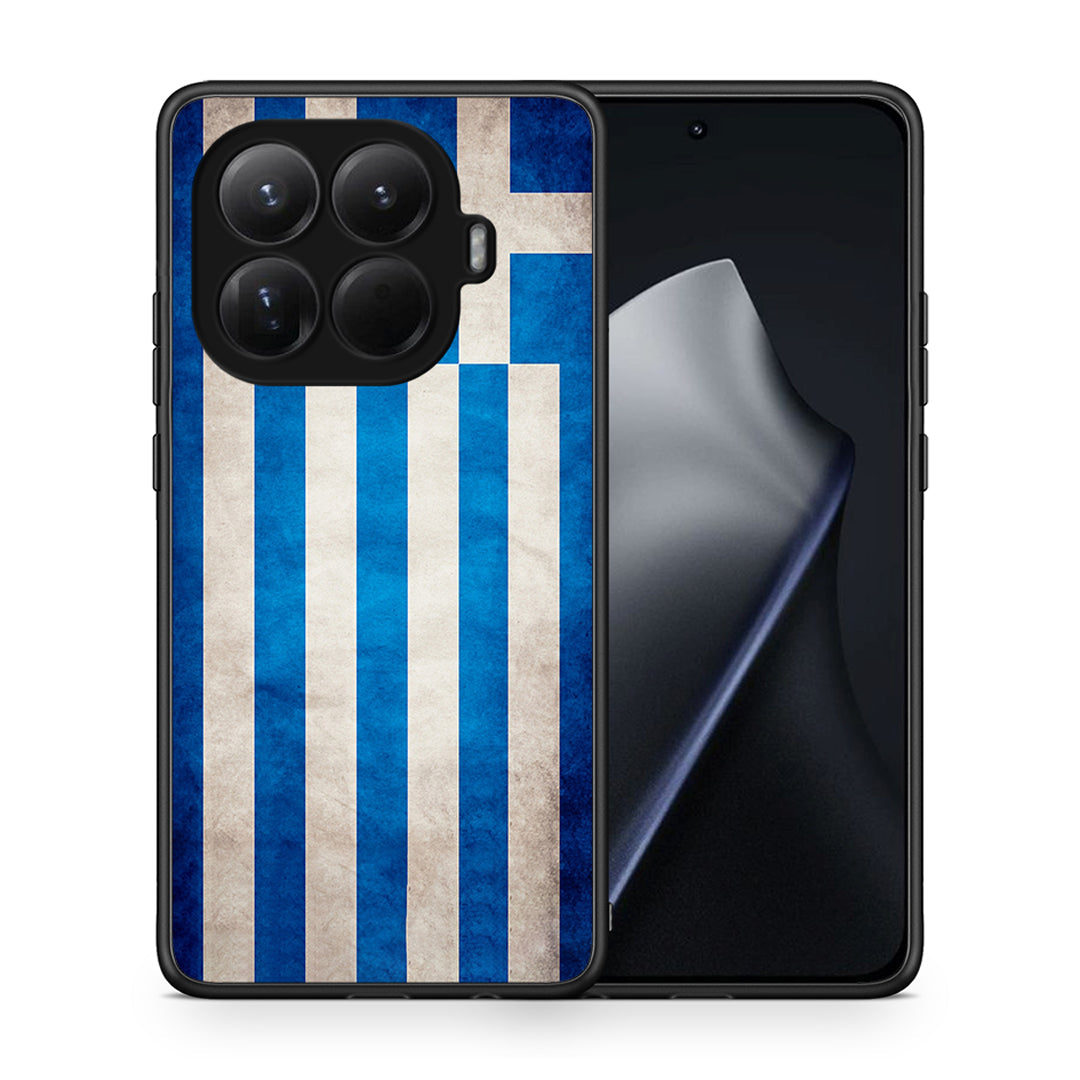 Θήκη Xiaomi 15T Pro Greek Flag από τη Smartfits με σχέδιο στο πίσω μέρος και μαύρο περίβλημα | Xiaomi 15T Pro Greek Flag case with colorful back and black bezels