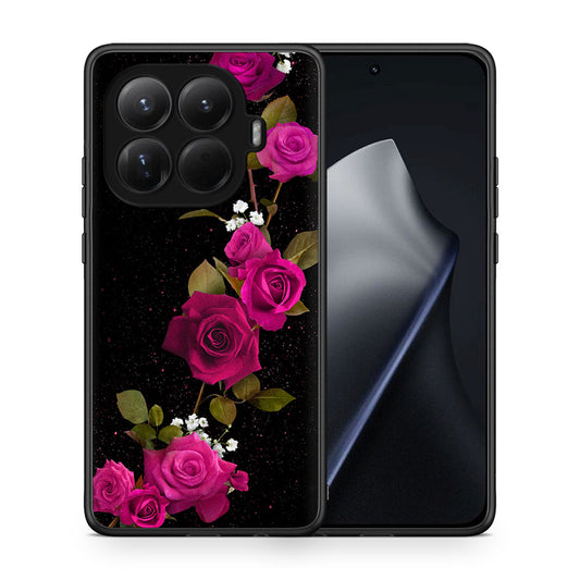 Θήκη Xiaomi 15T Pro Red Roses Flower από τη Smartfits με σχέδιο στο πίσω μέρος και μαύρο περίβλημα | Xiaomi 15T Pro Red Roses Flower case with colorful back and black bezels