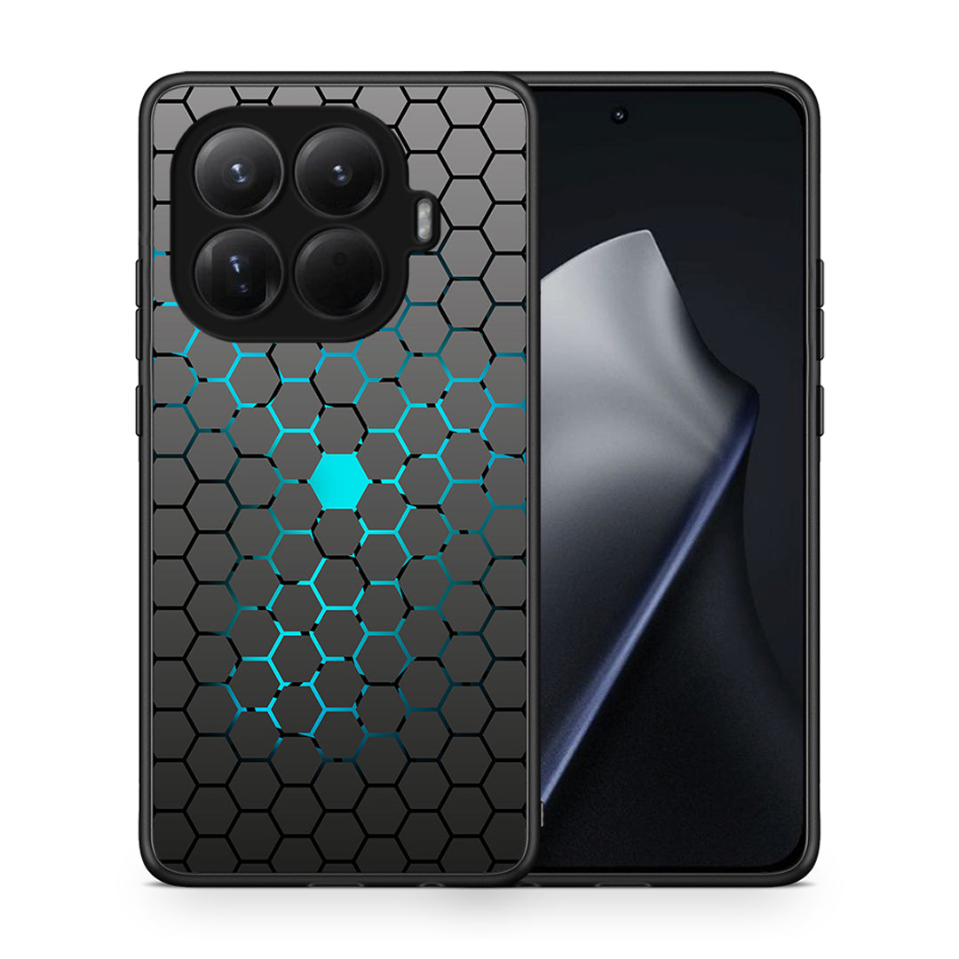Θήκη Xiaomi 15T Pro Hexagonal Geometric από τη Smartfits με σχέδιο στο πίσω μέρος και μαύρο περίβλημα | Xiaomi 15T Pro Hexagonal Geometric case with colorful back and black bezels