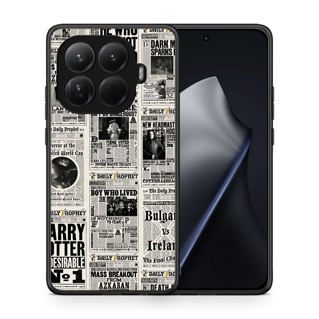 Θήκη Xiaomi 15T Pro Harry Paper από τη Smartfits με σχέδιο στο πίσω μέρος και μαύρο περίβλημα | Xiaomi 15T Pro Harry Paper case with colorful back and black bezels