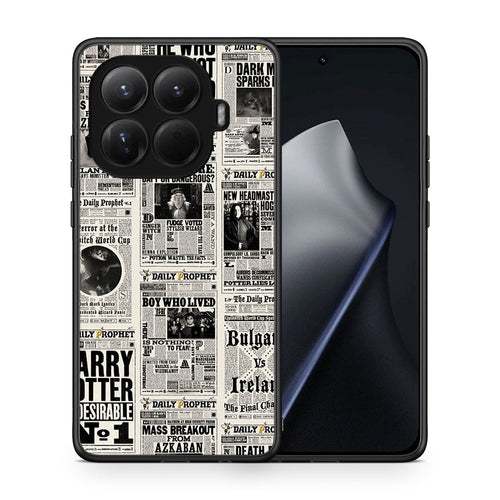 Θήκη Xiaomi 15T Pro Harry Paper από τη Smartfits με σχέδιο στο πίσω μέρος και μαύρο περίβλημα | Xiaomi 15T Pro Harry Paper case with colorful back and black bezels